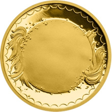 Náhled Reverzní strany - Zlatá 1/4 Oz medaile Rybičky pro štěstí s personifikací