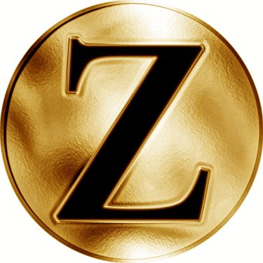 Náhled Reverzní strany - Česká jména - Zbyšek - velká zlatá medaile 1 Oz