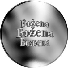 Náhled Reverzní strany - Česká jména - Božena - velká stříbrná medaile 1 Oz