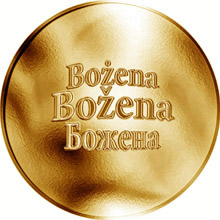 Náhled Reverzní strany - Česká jména - Božena - zlatá medaile