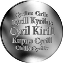 Náhled Reverzní strany - Slovenská jména - Cyril - velká stříbrná medaile 1 Oz