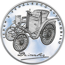 Náhled Reverzní strany - Gottlieb Daimler - 180. výročí narození stříbro proof