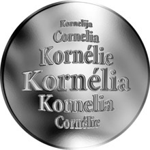 Náhled Reverzní strany - Slovenská jména - Kornélia - velká stříbrná medaile 1 Oz