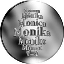 Náhled Reverzní strany - Česká jména - Monika - stříbrná medaile