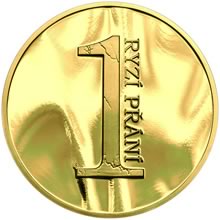 Náhled Averzní strany - Ryzí přání PENÍZE - velká zlatá medaile 1 Oz