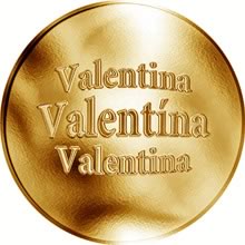 Náhled Reverzní strany - Slovenská jména - Valentína - zlatá medaile