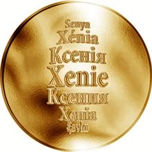 Náhled Reverzní strany - Česká jména - Xenie - zlatá medaile