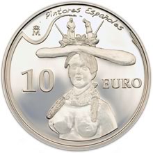 Náhled Averzní strany - 10 € Salvador Dali - Bust of a woman