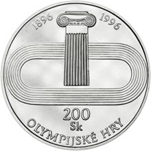 Náhled - 200Sk 1996/ 100. Výročí uspořádání 1. novodobých olympijských her b.k.