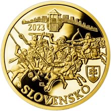 Náhled - 2023 - 100 € - Vznik Samovej ríše - 1400. výročie Au Proof