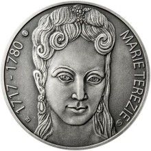 Marie Terezie - 300. výročí narození stříbro antik
