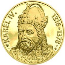 Karel IV., král a císař - 700. výročí narození zlato b.k.