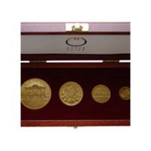 Náhled - Wiener Philharmoniker  Sada (1, 1/2, 1/4, 1/10 Oz ) v dárkové etui Unc. - Investiční zlaté mince