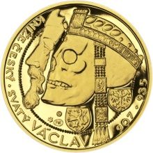 Relikvie sv. Václava - I. -  1 Oz zlato Proof