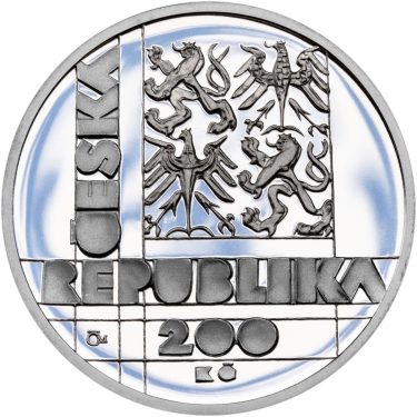 Náhled Reverzní strany - 200 Kč 1999 100. výročí založení Vysokého učení tech. v Brně