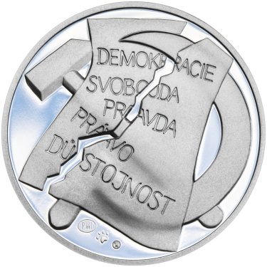 Náhled Reverzní strany - Memento 25. února 1948 - komunistický puč v Československu  - 1 Oz stříbro Proof