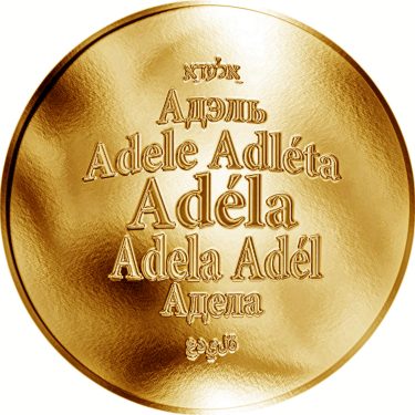 Náhled Averzní strany - Česká jména - Adéla - zlatá medaile