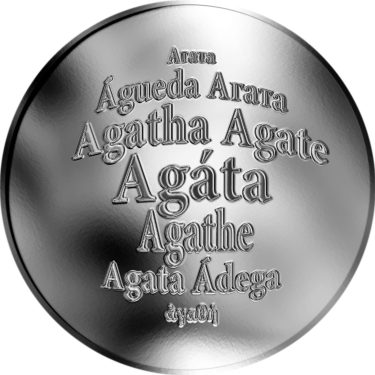 Náhled Averzní strany - Česká jména - Agáta - stříbrná medaile