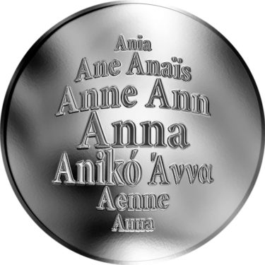 Náhled Averzní strany - Česká jména - Anna - stříbrná medaile