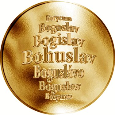 Náhled Averzní strany - Česká jména - Bohuslav - zlatá medaile