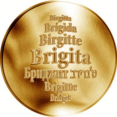 Náhled Averzní strany - Česká jména - Brigita - zlatá medaile