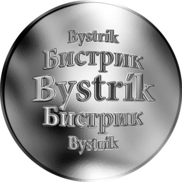 Náhled Averzní strany - Slovenská jména - Bystrík - velká stříbrná medaile 1 Oz