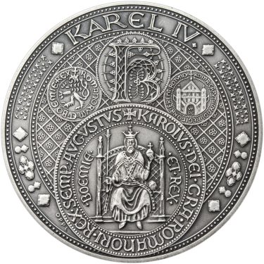 Náhled Averzní strany - Nejkrásnější medailon III. Císař a král - 50 mm Ag patina