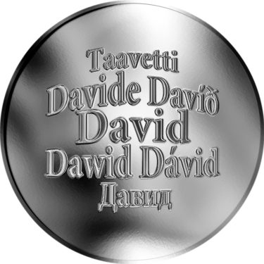 Náhled Averzní strany - Česká jména - David - stříbrná medaile