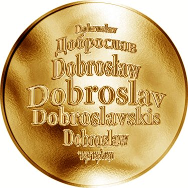 Náhled Averzní strany - Česká jména - Dobroslav - zlatá medaile