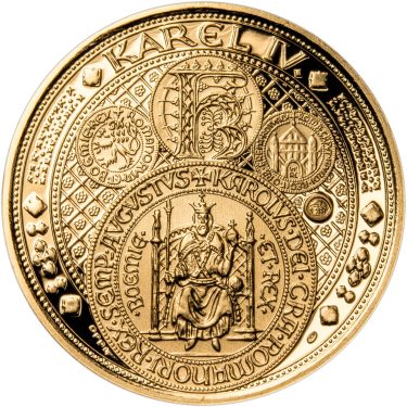 Náhled Averzní strany - Sada zlatého dukátu a stříbrného odražku NM III. Císař a král - proof