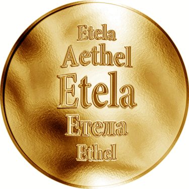 Náhled Averzní strany - Slovenská jména - Etela - zlatá medaile