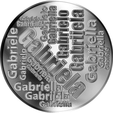 Náhled Averzní strany - Česká jména - Gabriela - velká stříbrná medaile 1 Oz