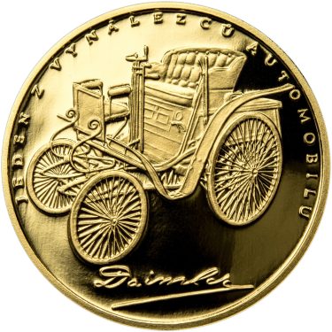 Náhled Reverzní strany - Gottlieb Daimler - 180. výročí narození zlato proof