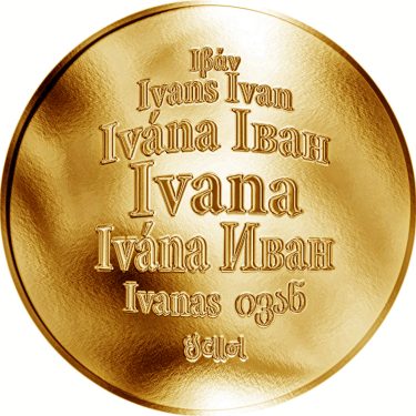 Náhled Averzní strany - Česká jména - Ivana - zlatá medaile