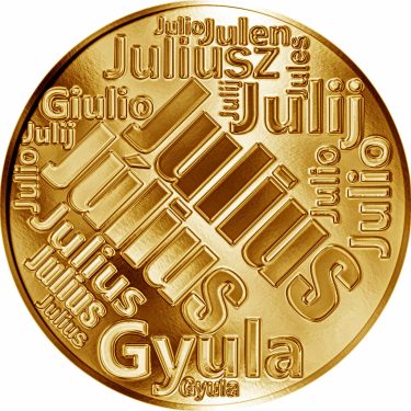 Náhled Averzní strany - Česká jména - Julius - velká zlatá medaile 1 Oz