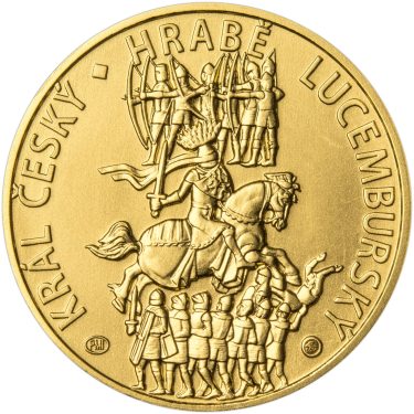 Náhled Reverzní strany - Jan Lucemburský - 720. výročí narození zlato b.k.