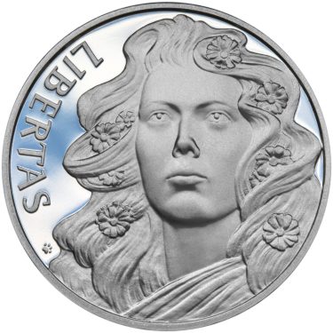 Náhled Averzní strany - Svoboda, Rovnost, Bratrství II. - sada tří stříbrných medailí Proof