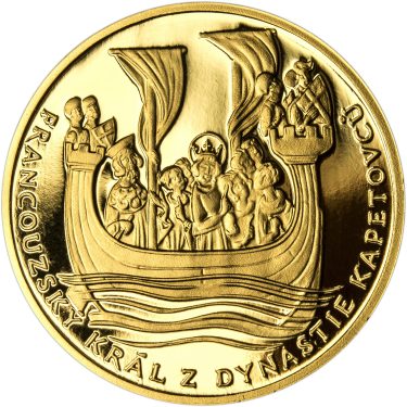 Náhled Reverzní strany - Ludvík IX. Francouzský - 800. výročí narození zlato b.k.
