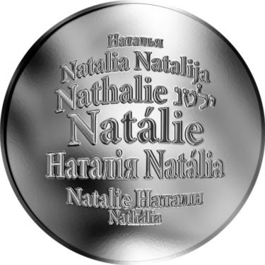 Náhled Averzní strany - Česká jména - Natálie - velká stříbrná medaile 1 Oz