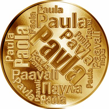 Náhled Averzní strany - Česká jména - Pavla - velká zlatá medaile 1 Oz