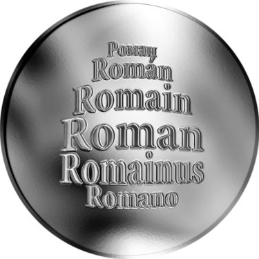 Náhled Averzní strany - Česká jména - Roman - velká stříbrná medaile 1 Oz
