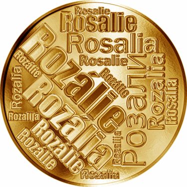 Náhled Averzní strany - Česká jména - Rozálie - velká zlatá medaile 1 Oz