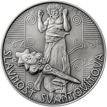 Náhled Averzní strany - Slavnost Svantovítova 50 mm stříbro patina