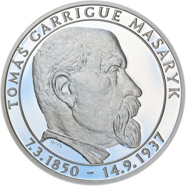 Náhled Averzní strany - 70 let od úmrtí Tomáše Garrigue Masaryka - stříbro Proof