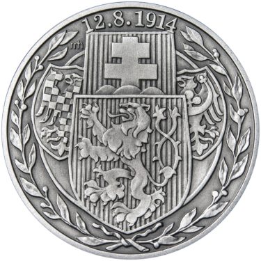 Náhled Reverzní strany - Založení československých legií - 100. výročí stříbro patina