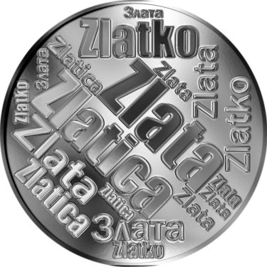 Náhled Averzní strany - Česká jména - Zlata - velká stříbrná medaile 1 Oz
